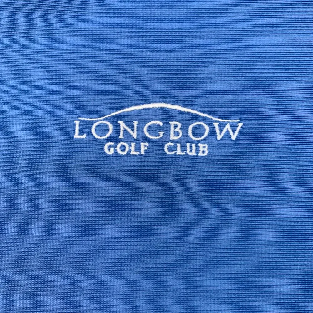 Adidas Polo Shirt Mens M Medium Evening Blue Relaxed Performance Long Bow Golf